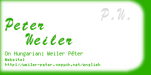 peter weiler business card
